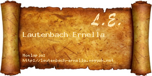 Lautenbach Ernella névjegykártya